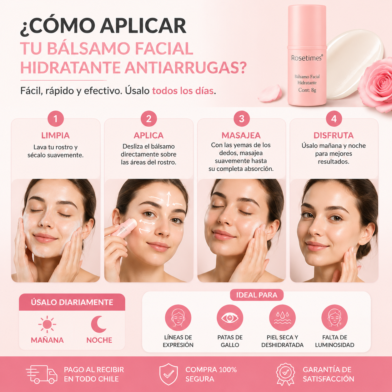 Rosetimes- Bálsamo Facial Hidratante Antiarrugas