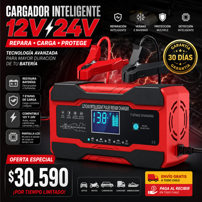 CARGADOR REPARADOR DE BATERIAS PARA AUTO