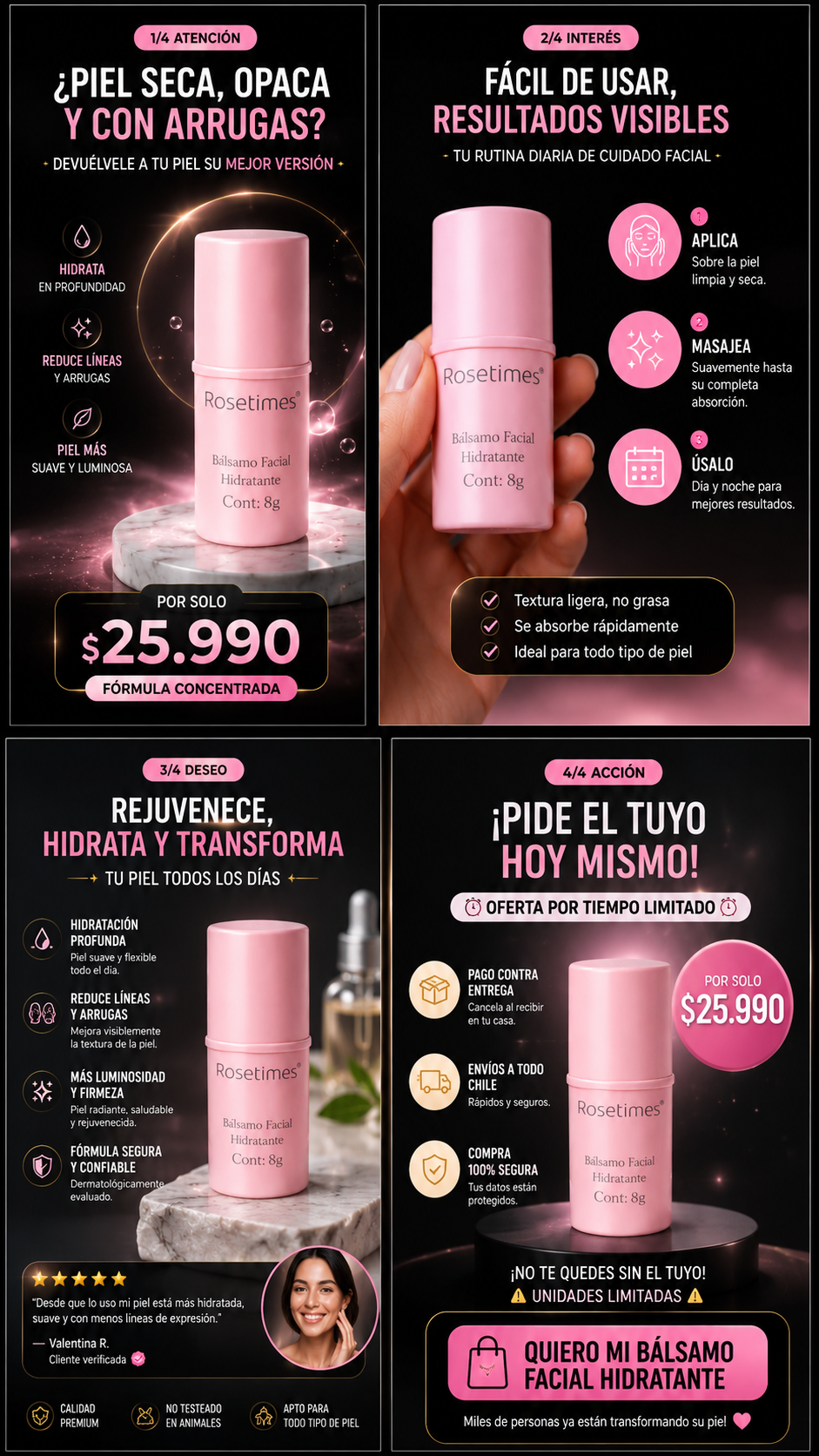 Bálsamo Facial Hidratante Antiarrugas