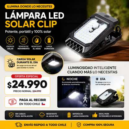 lámpara solar con clip sensor YX-525
