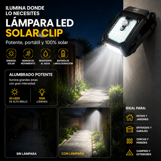 lámpara solar con clip sensor YX-525